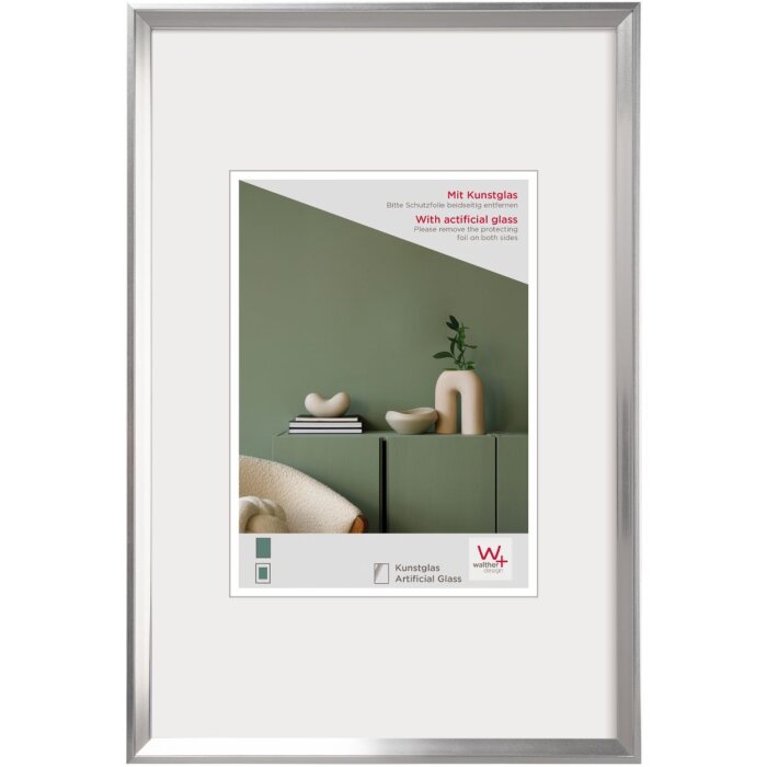 Walther plastový rám Desire silver 50x70 cm akrylové sklo