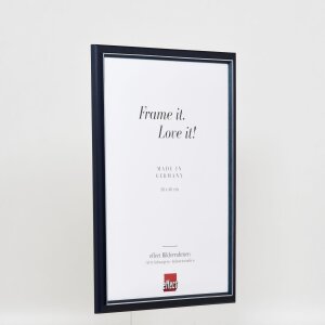 Efektní dřevěný obrazový rám profil 26 modrý 25x50 cm antireflexní sklo