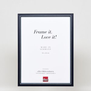 Efektní dřevěný obrazový rám profil 26 modrý 50x70 cm antireflexní sklo