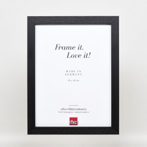 Efektní dřevěný rám na obrazy profil 52 černý 15x20 cm antireflexní sklo