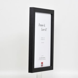 Efektní dřevěný rám na obrazy profil 52 černý 15x20 cm antireflexní sklo