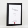 Efektní dřevěný rám na obrazy profil 52 černý 15x20 cm antireflexní sklo
