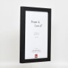 Efektní dřevěný rám na obrazy profil 52 černý 15x20 cm antireflexní sklo