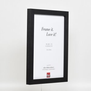 Efektní dřevěný obrazový rám profil 52 černý 25x50 cm antireflexní sklo