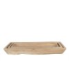 Clayre & Eef 5H0559CH Servírovací mísy 70x20x9 - 66x15x7 - 61x11x6 cm Hnědá barva