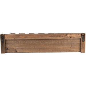Clayre & Eef 5H0642 Stojan na láhve vína 57x28x14 cm hnědý