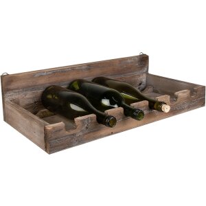 Clayre & Eef 5H0642 Stojan na láhve vína 57x28x14 cm hnědý
