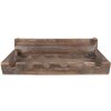 Clayre & Eef 5H0642 Stojan na láhve vína 57x28x14 cm hnědý