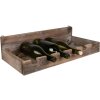 Clayre & Eef 5H0642 Stojan na láhve vína 57x28x14 cm hnědý