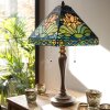 Clayre & Eef 5LL-5618 Stolní lampa Tiffany 31x31x61 cm E27-max 2x60W Zelená - modrá