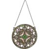 LumiLamp 5LL-6271 Okenní obraz Tiffany Ø 30x1 cm Zelený kulatý