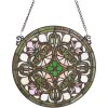 LumiLamp 5LL-6271 Okenní obraz Tiffany Ø 30x1 cm Zelený kulatý