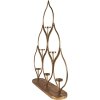 Clayre & Eef 5Y1086 Svícen 61x13x76 cm Měděná barva