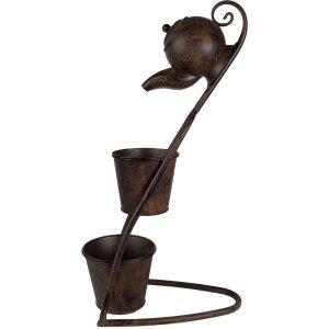 Clayre & Eef 5Y1159 Stojan na rostliny 32x20x62 cm hnědý