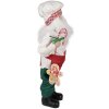 Clayre & Eef 65215 Dekorace Otec Vánoc 26x16x46 cm červená