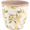 Clayre & Eef 6CE1532L Květináč Lemons Yellow Ø 17x16cm