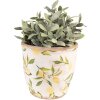 Clayre & Eef 6CE1532L Květináč Lemons Yellow Ø 17x16cm