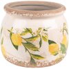 Clayre & Eef 6CE1535S Dekorace Květináč Ø 12x9 cm Žlutý