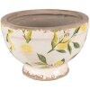 Clayre & Eef 6CE1536S Květináč s motivem citronu žlutý Ø 17x11cm
