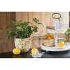 Clayre & Eef 6CE1536S Květináč s motivem citronu žlutý Ø 17x11cm