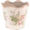 Clayre & Eef 6CE1537S Dekorace Květináč Ø 12x11 cm Růžová - Béžová
