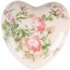 Clayre & Eef 6CE1542L Dekorace Srdce 11x11x4 cm růžová - béžová