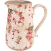 Clayre & Eef 6CE1550L Dekorativní džbán 20x14x23 cm růžový - béžový
