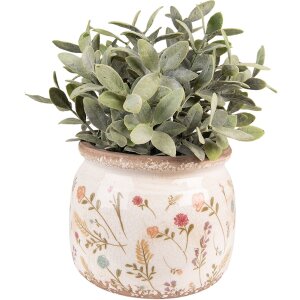 Clayre & Eef 6CE1551L Dekorace květináč Ø 20x15 cm růžová - zelená