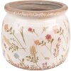 Clayre & Eef 6CE1551M Dekorace Květináč Ø 15x13 cm Růžová - zelená