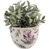 Clayre & Eef 6CE1553S Dekorace Květináč Ø 15x11 cm Fialová - zelená