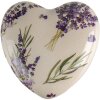 Clayre & Eef 6CE1554L Dekorace Srdce 11x11x4 cm Fialová - zelená