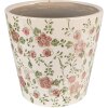 Clayre & Eef 6CE1566XS Dekorace Květináč Ø 12x10 cm Růžová - Béžová