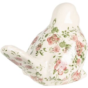 Clayre & Eef 6CE1567L Dekorace pták 19x11x14 cm růžová - béžová