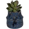Clayre & Eef 6CE1573S Dekorace Květináč Ø 12x11 cm Modrý