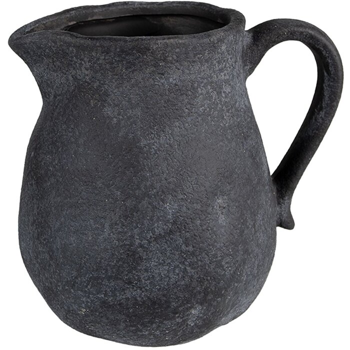 Clayre & Eef 6CE1581M Dekorativní džbán 16x13x15 cm šedý