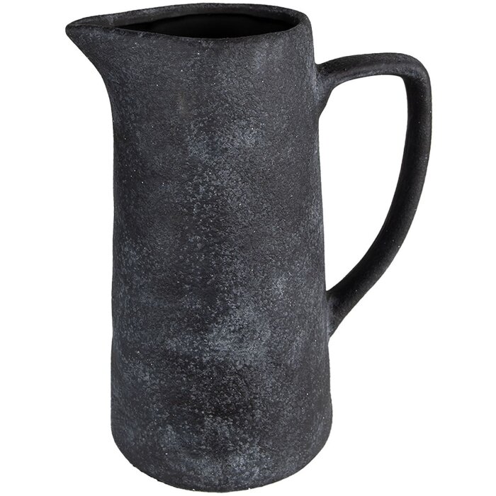 Clayre & Eef 6CE1582M Dekorativní džbán 15x10x19 cm šedý