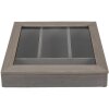 Clayre & Eef 6H1583G Podnos na příbory 30x30x8 cm šedý čtvercový