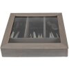 Clayre & Eef 6H1583G Podnos na příbory 30x30x8 cm šedý čtvercový