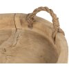 Clayre & Eef 6H1756CH Podnos dřevěný Ø 35x6 cm hnědý kulatý venkovský styl