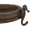 Clayre & Eef 6H2181 Dekorativní mísa Ø 33x13 cm hnědá - šedá kulatá