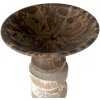 Clayre & Eef 6H2187 Svícen Ø 17x51 cm Bílá - Hnědá