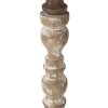 Clayre & Eef 6H2187 Svícen Ø 17x51 cm Bílá - Hnědá
