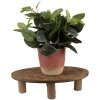 Clayre & Eef 6H2219 Rostlinný stolek 40x20x11 cm hnědý oválný