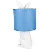 Clayre & Eef 6LMC0013WBL Stolní lampa Rabbit Ø 20x43 cm Bílá modrá