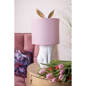 Clayre & Eef 6LMC0013WP Stolní lampa Rabbit Ø20x43 cm E27 60W White Pink