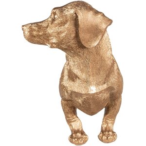 Clayre & Eef 6PR3637 Držák na kuchyňské role Dog Gold Black 46x15x21 cm