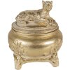 Clayre & Eef 6PR3729 Šperkovnice Panther Ø 13x14 cm Zlatá barva
