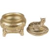 Clayre & Eef 6PR3729 Šperkovnice Panther Ø 13x14 cm Zlatá barva