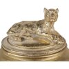 Clayre & Eef 6PR3729 Šperkovnice Panther Ø 13x14 cm Zlatá barva
