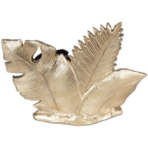 Clayre & Eef 6PR3816 Dekorace Slon 25x10x18 cm černá - zlatá barva